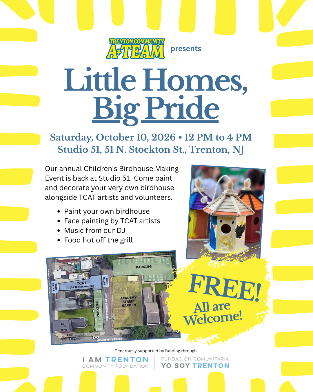 Little Homes, Big Pride - Children's Birdhouse Painting Day 2026