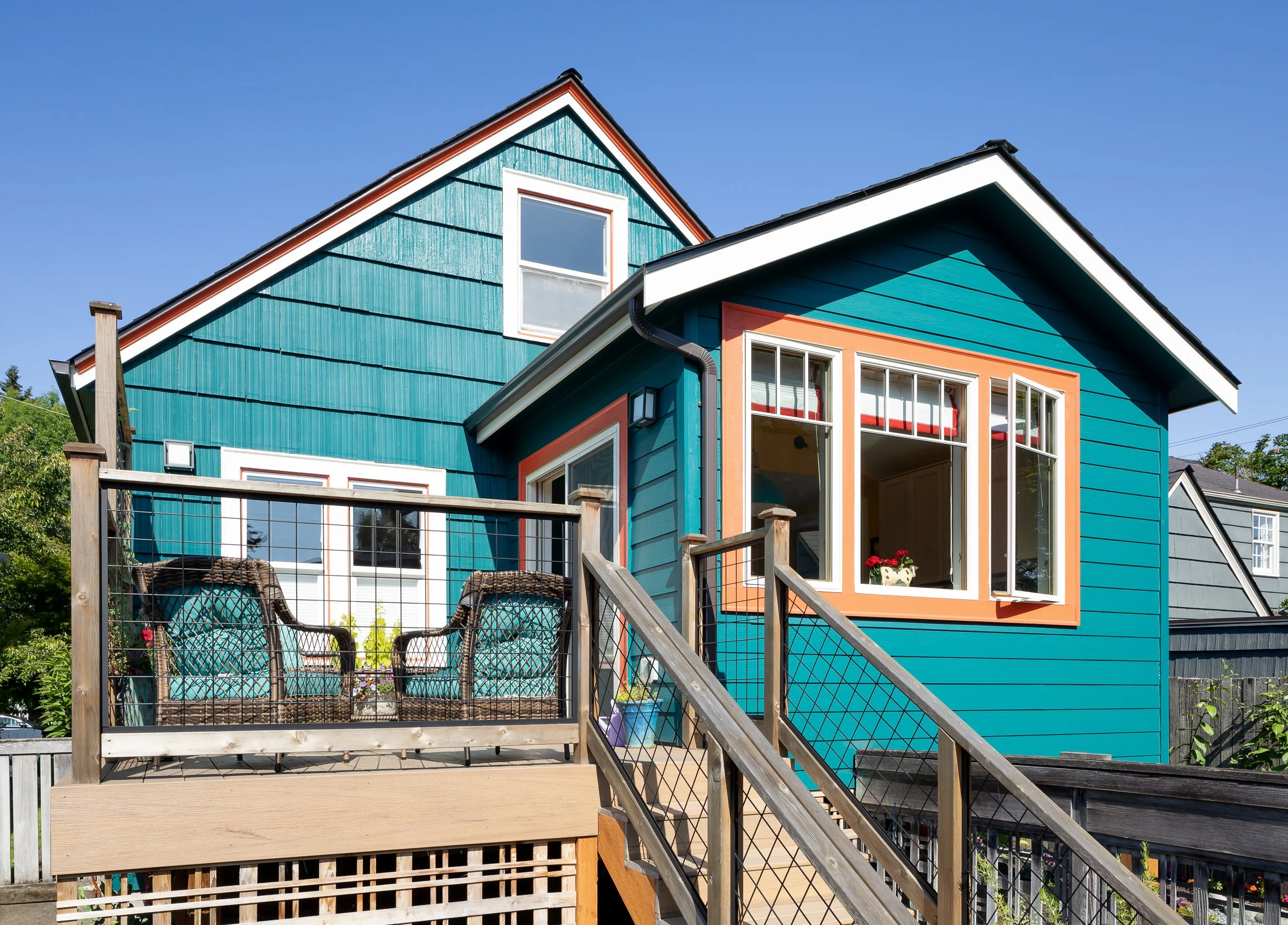 Kitchen addition and deck