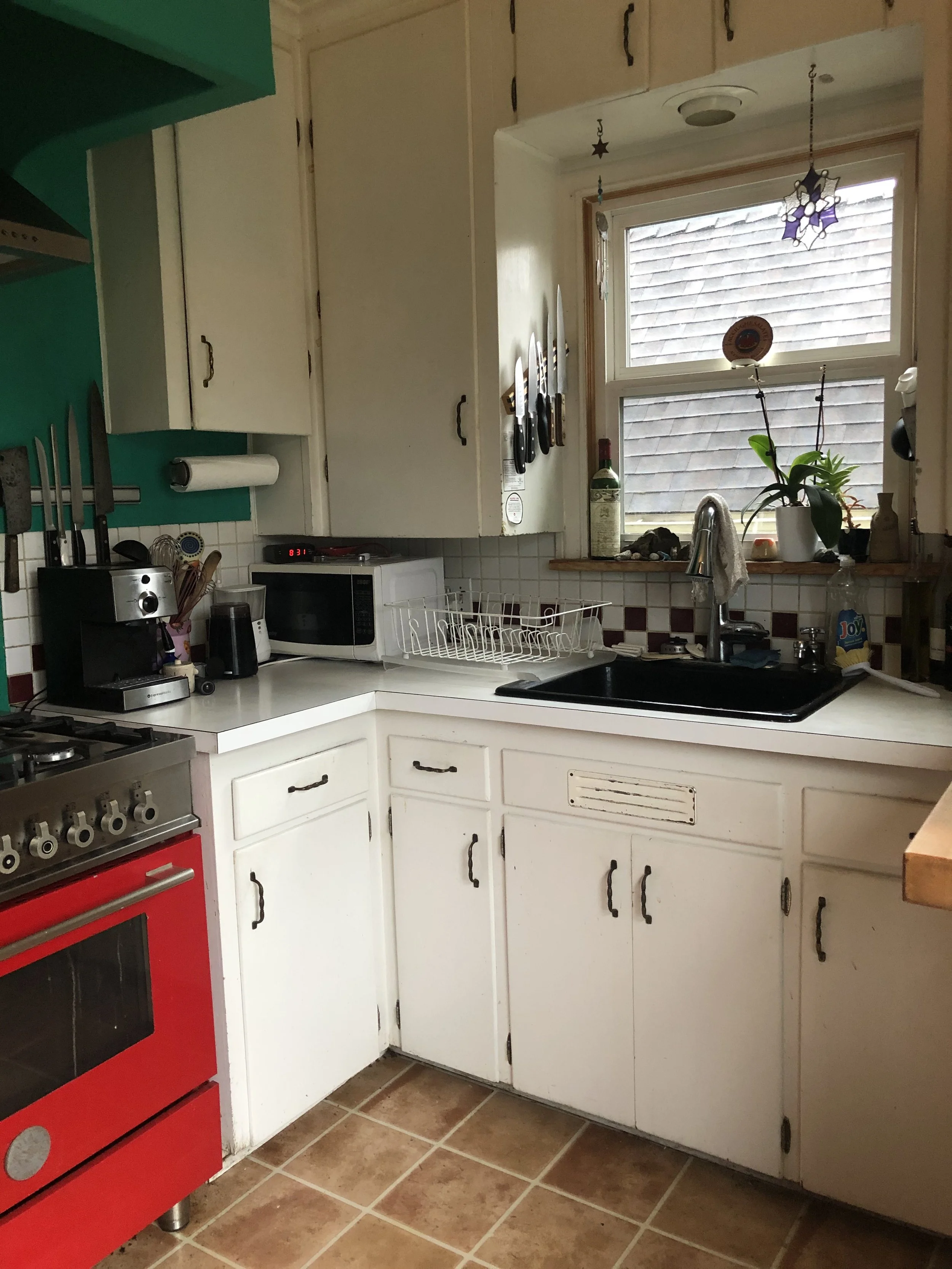 Before view of kitchen sink