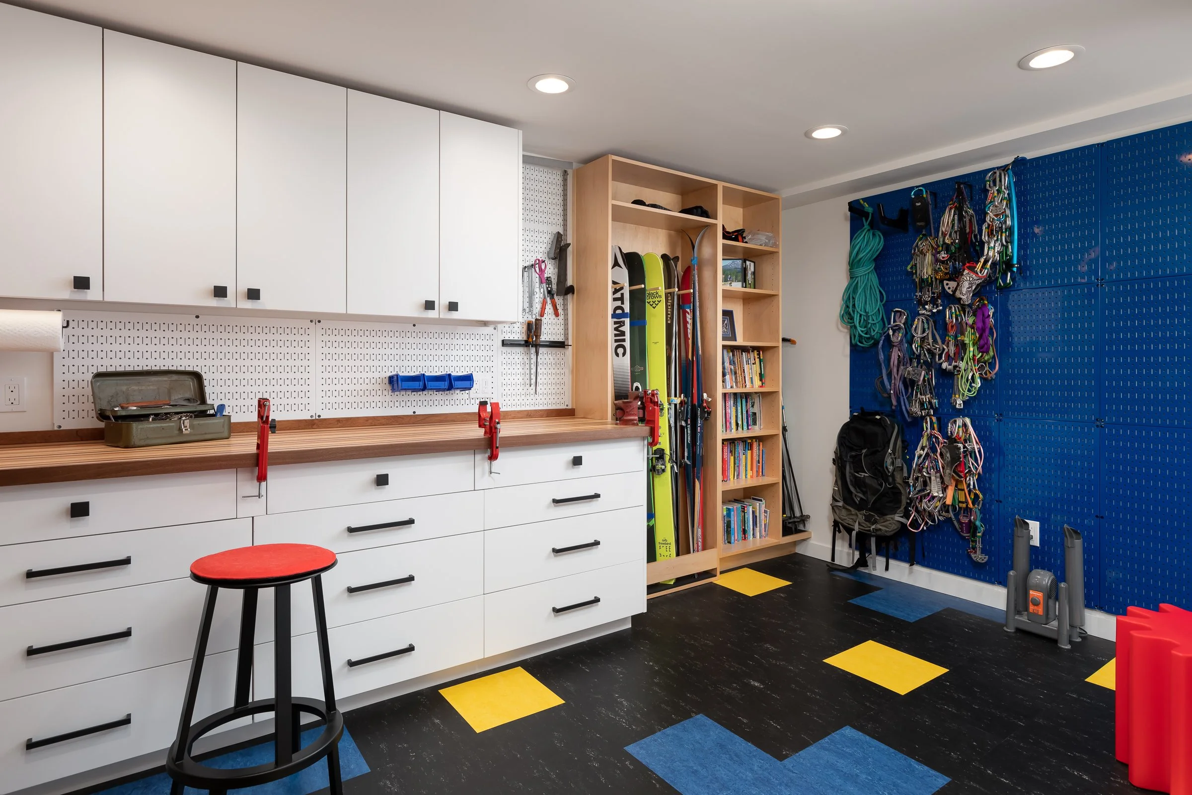 Outdoor enthusiasts' basement remodel in Seattle