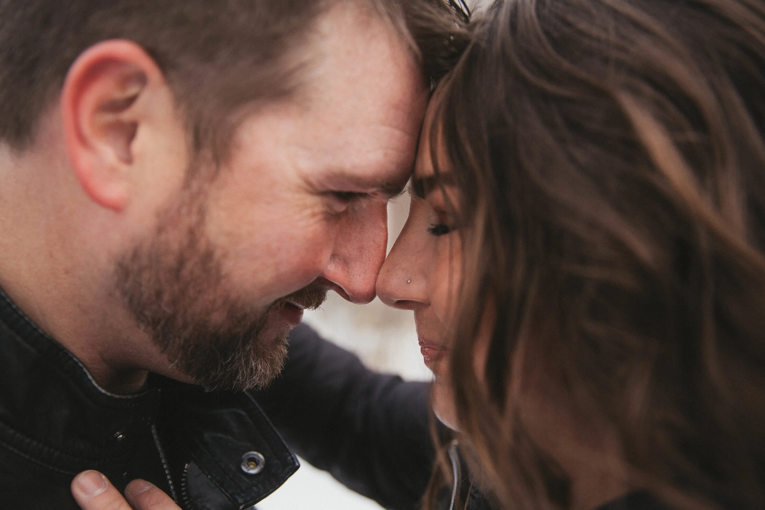 Travis and Amanda Sharpe Old Steel Bridge and In-Home Engagement Session