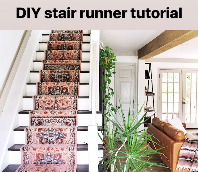 Diy Stair Runner Tutorial House On A, Rug Runners For Stairs