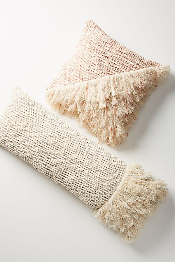 Anthro Fringed Pillow