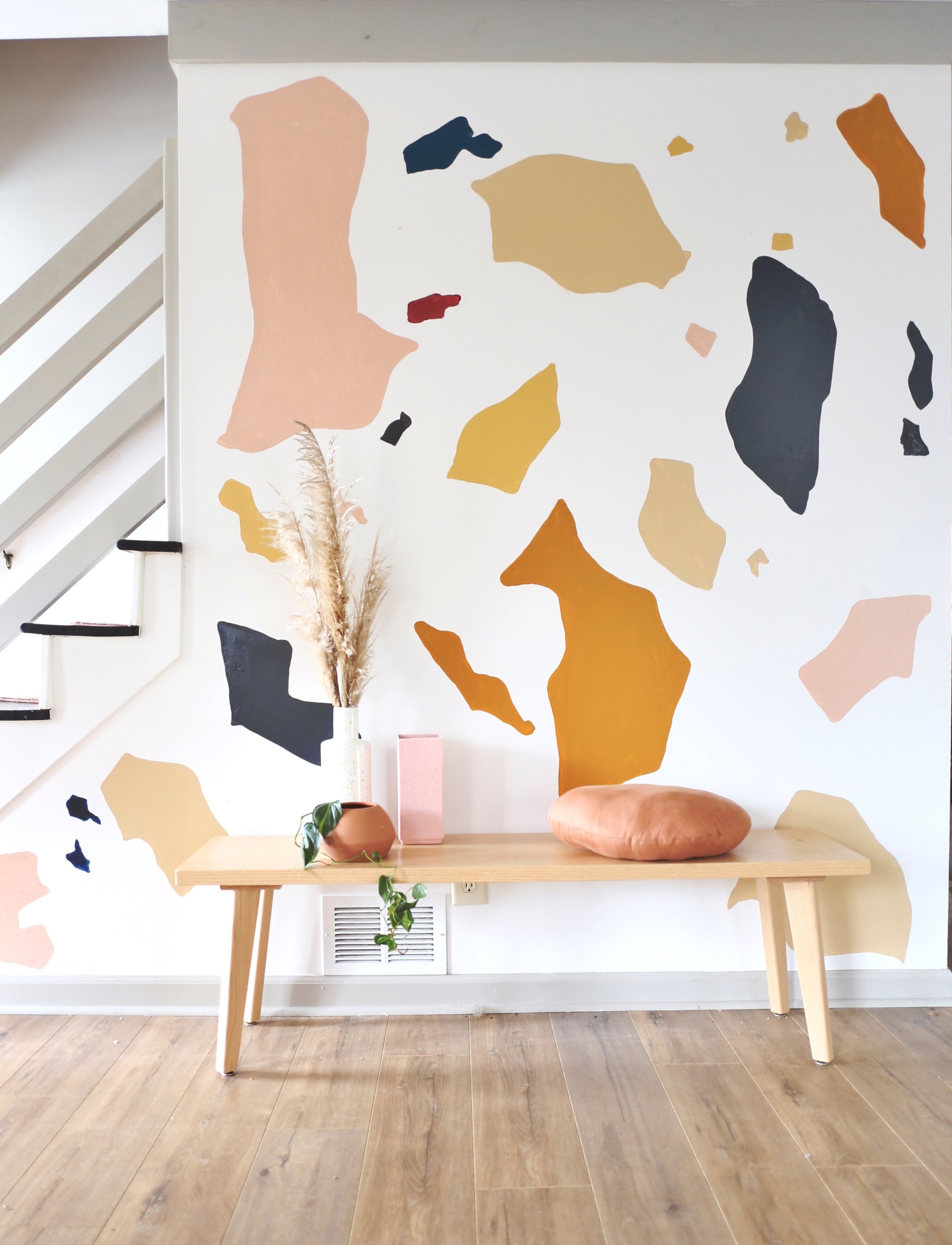 DIY Terrazzo Wall Mural