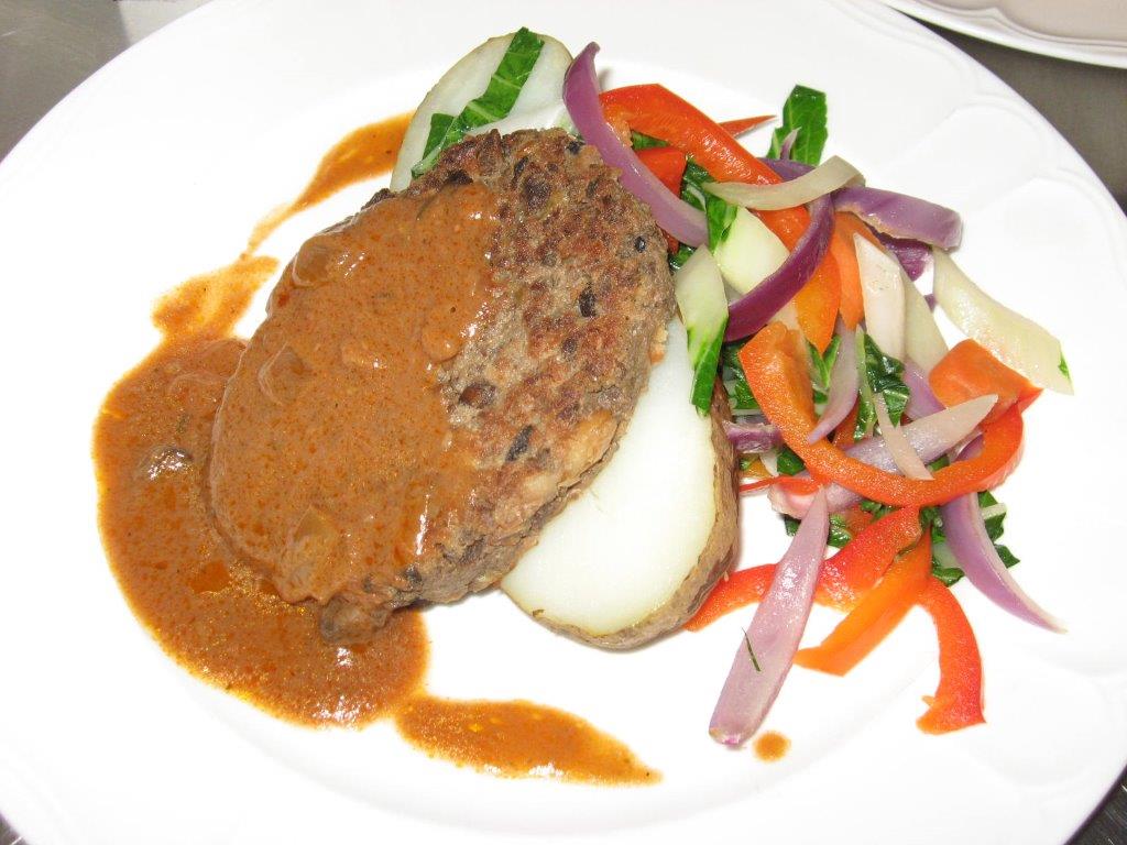 Pinto Bean Salisbury Steak