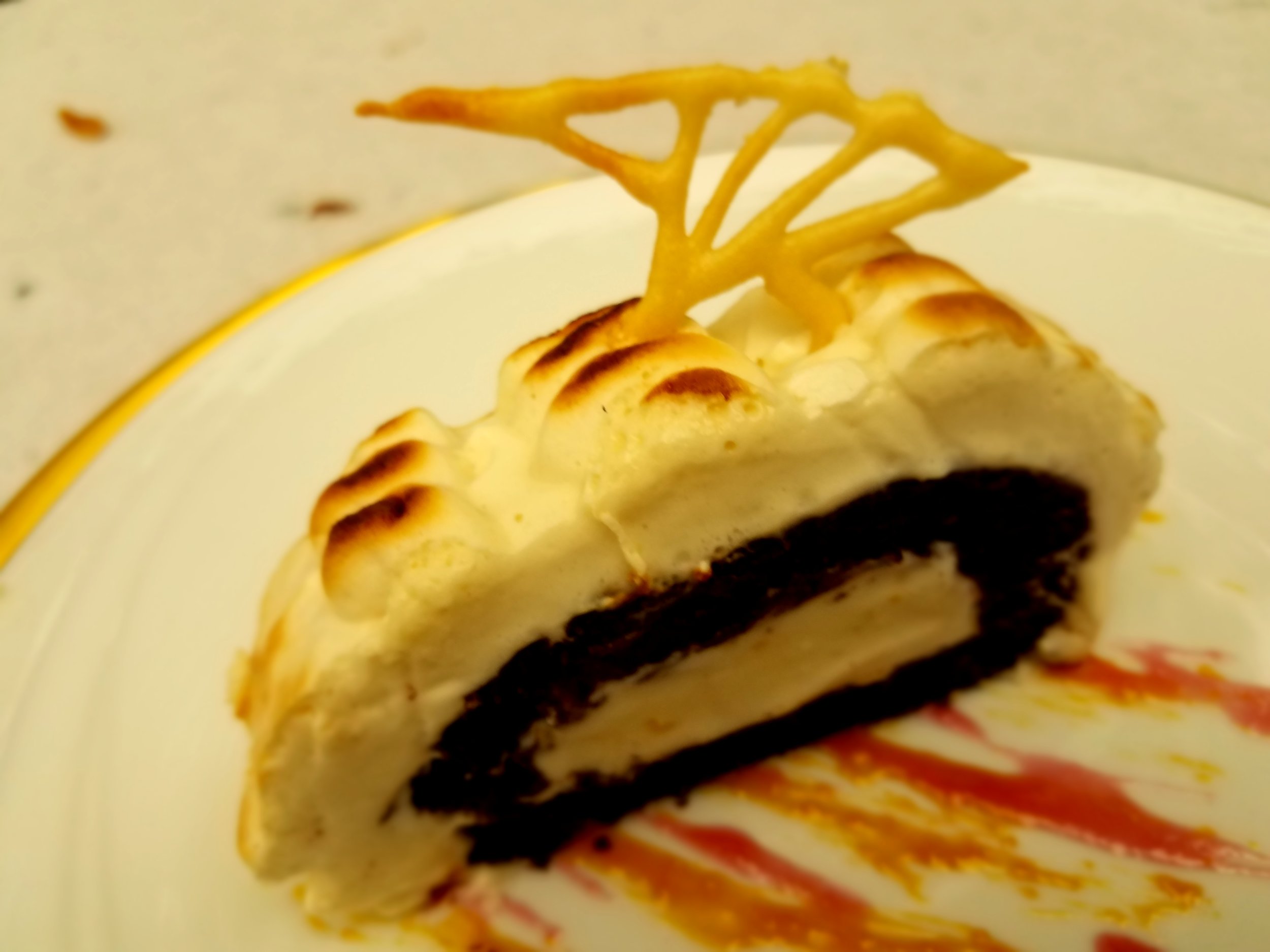 Plant-Based Baked Alaska with Amaretto Pulse Meringue