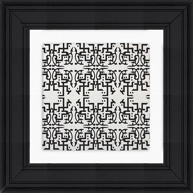 Heba Abed, Scotoma (Lost in transliteration), silkscreen on canvas, 70x70 cm, 2012 / Courtesy of Made In..Gallery