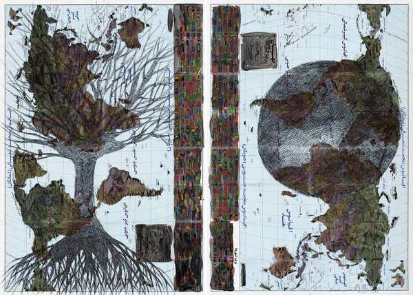 GDyslexia-2-Acrylic-and-ballpoint-pen-on-Iranian-world-map-Diptych-100-x-70-cm-each-2015.jpg