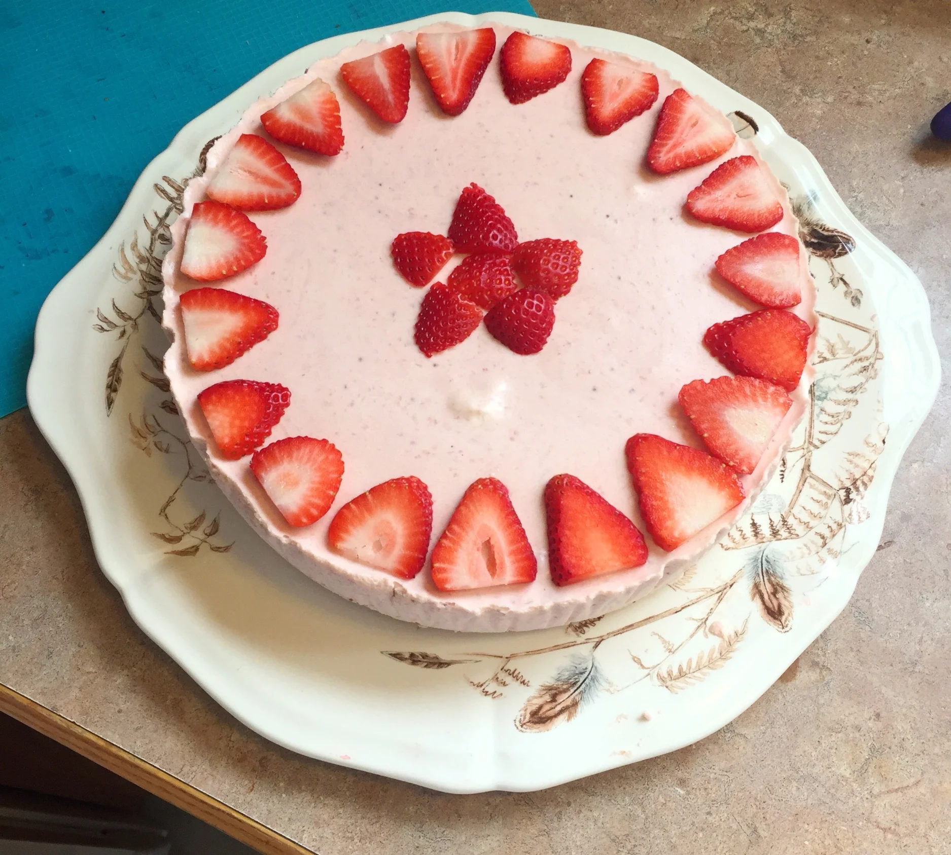 Strawberry Bavarian Cream Cake