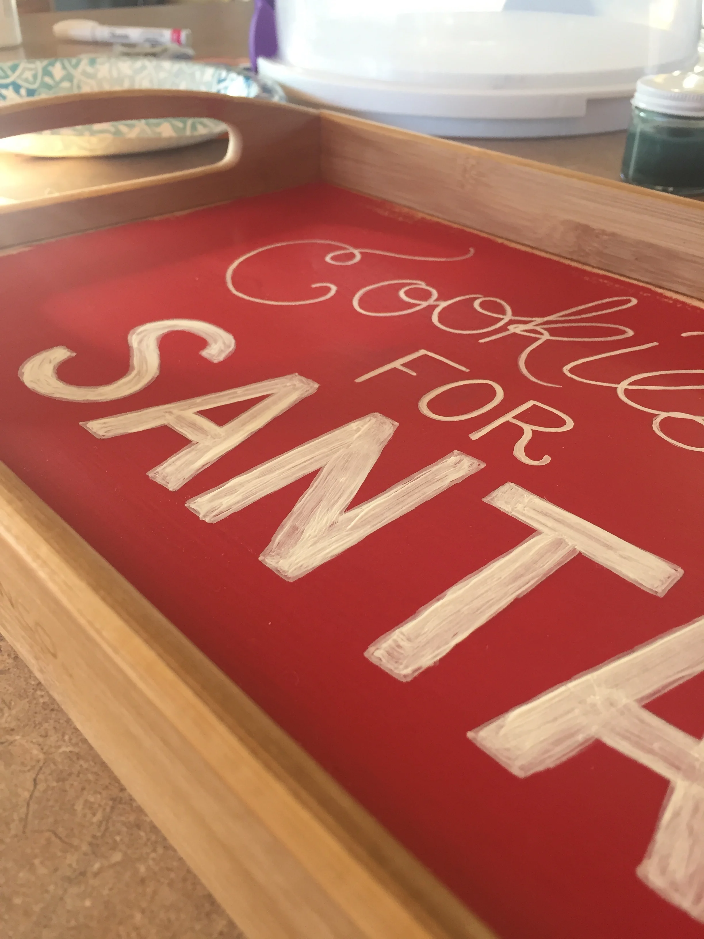 6. HAND PAINTED SERVING TRAY
