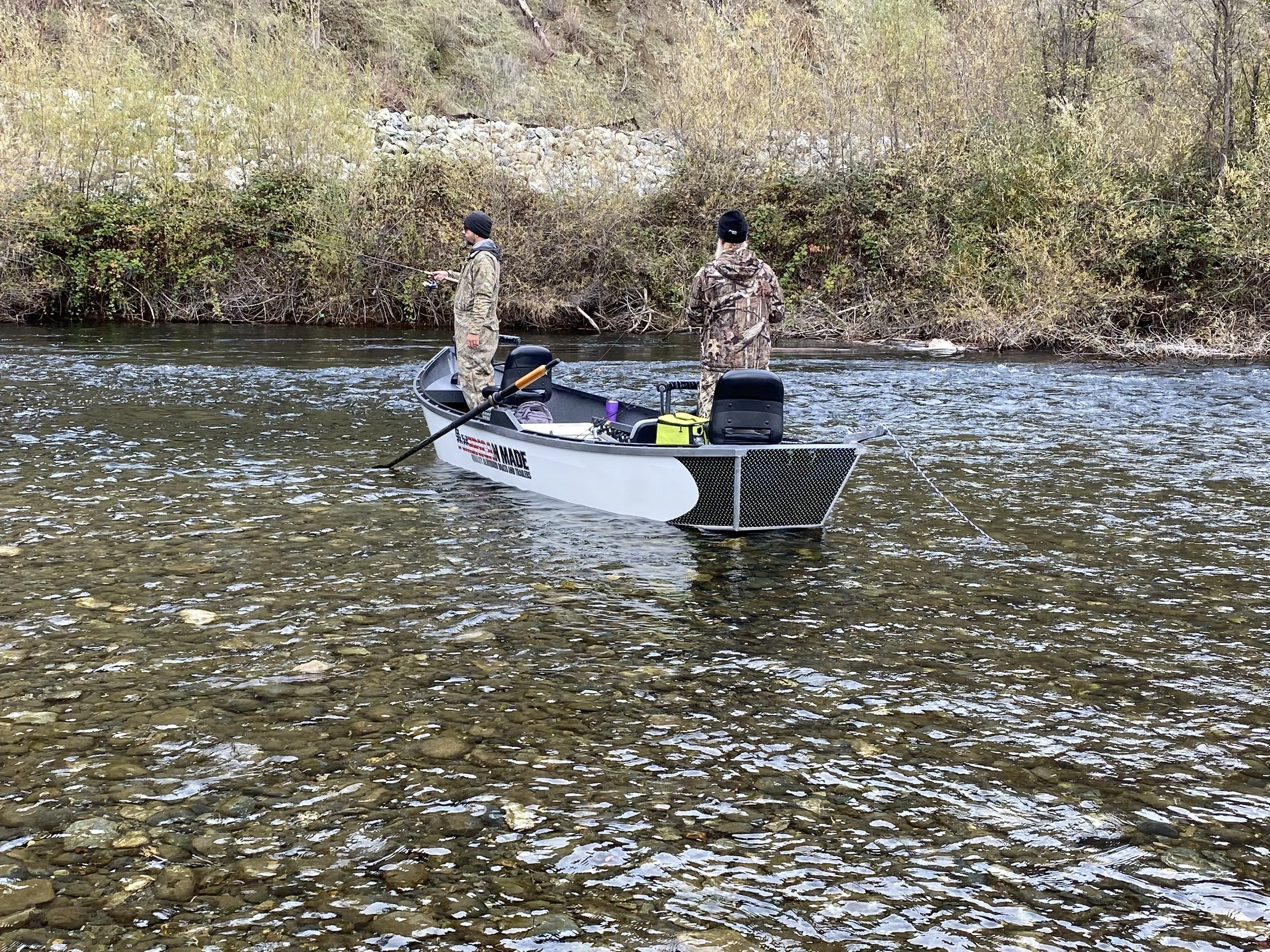 No better way to run across lots of steelhead then fishing out of a drift boat with a full time fishing guide!