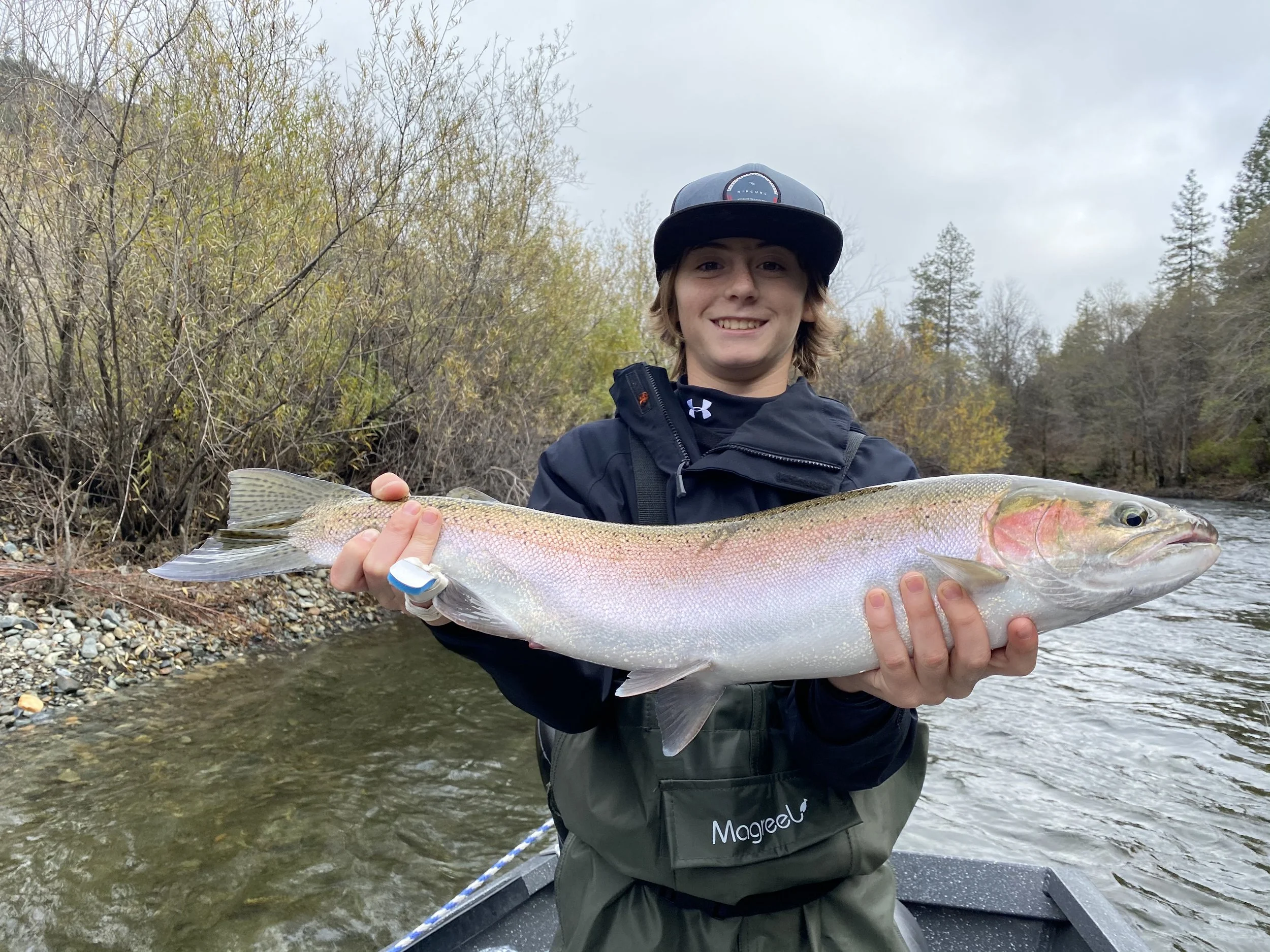 Ashton had a hot rod on the trinity River fishing with his dad