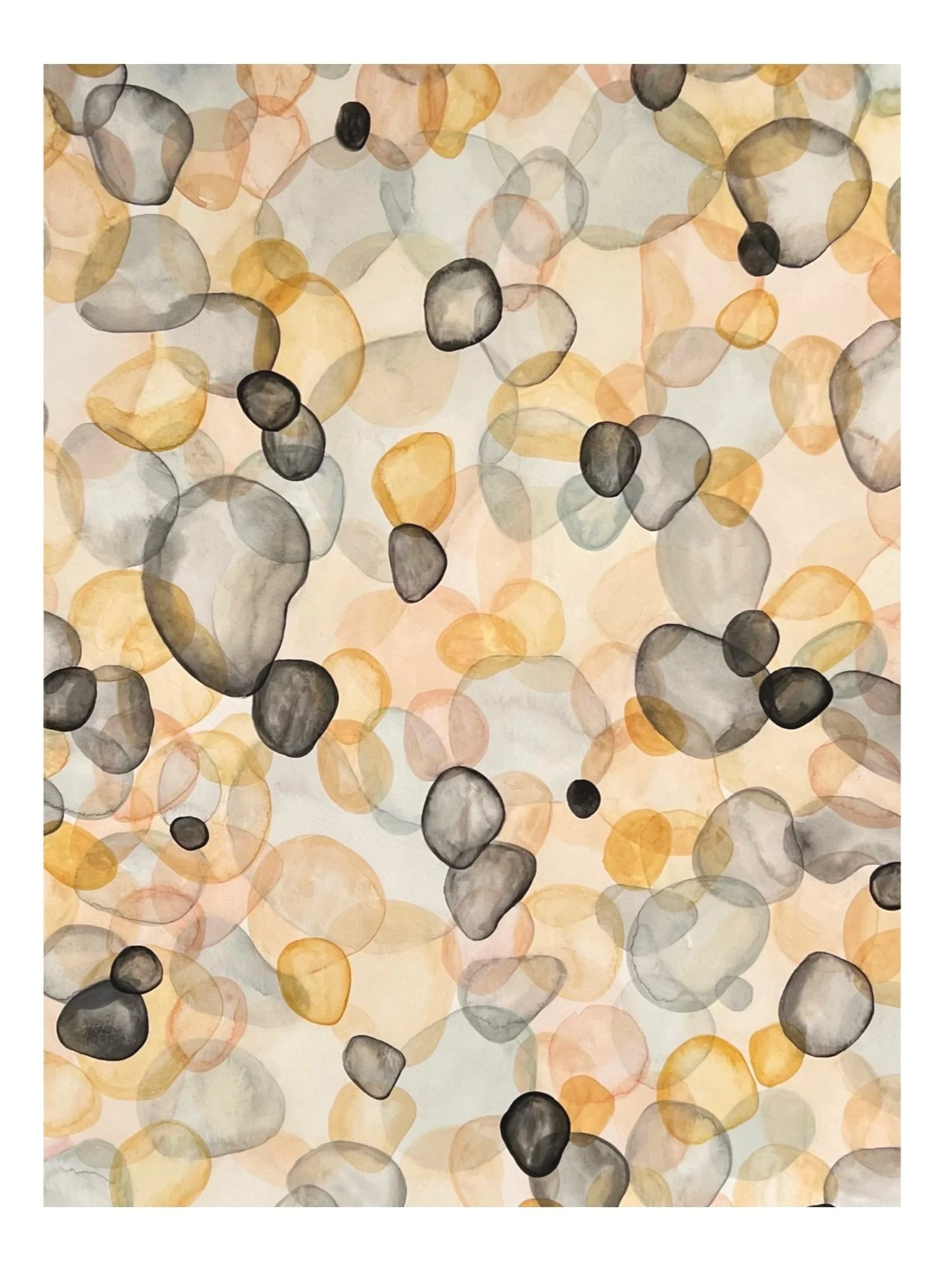 sand series in grey. watercolor on paper 20" x 26"