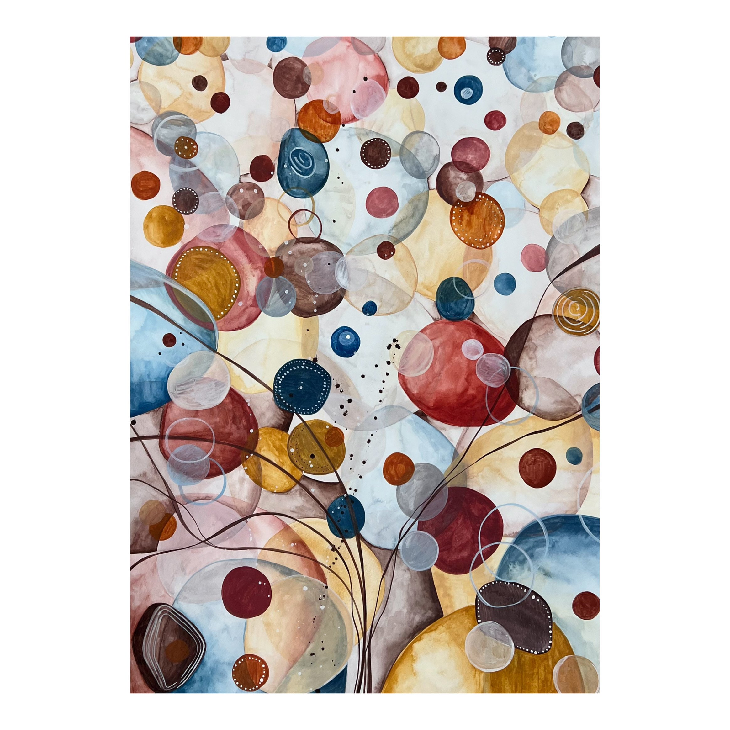 'under water', watercolor on paper, 30" x 22"