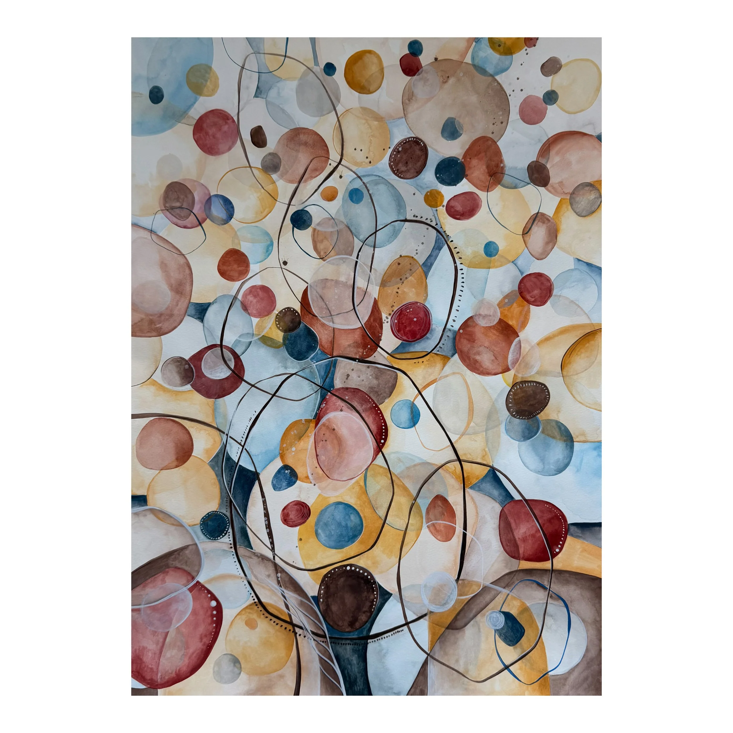 'under water', watercolor on paper, 30" x 22"