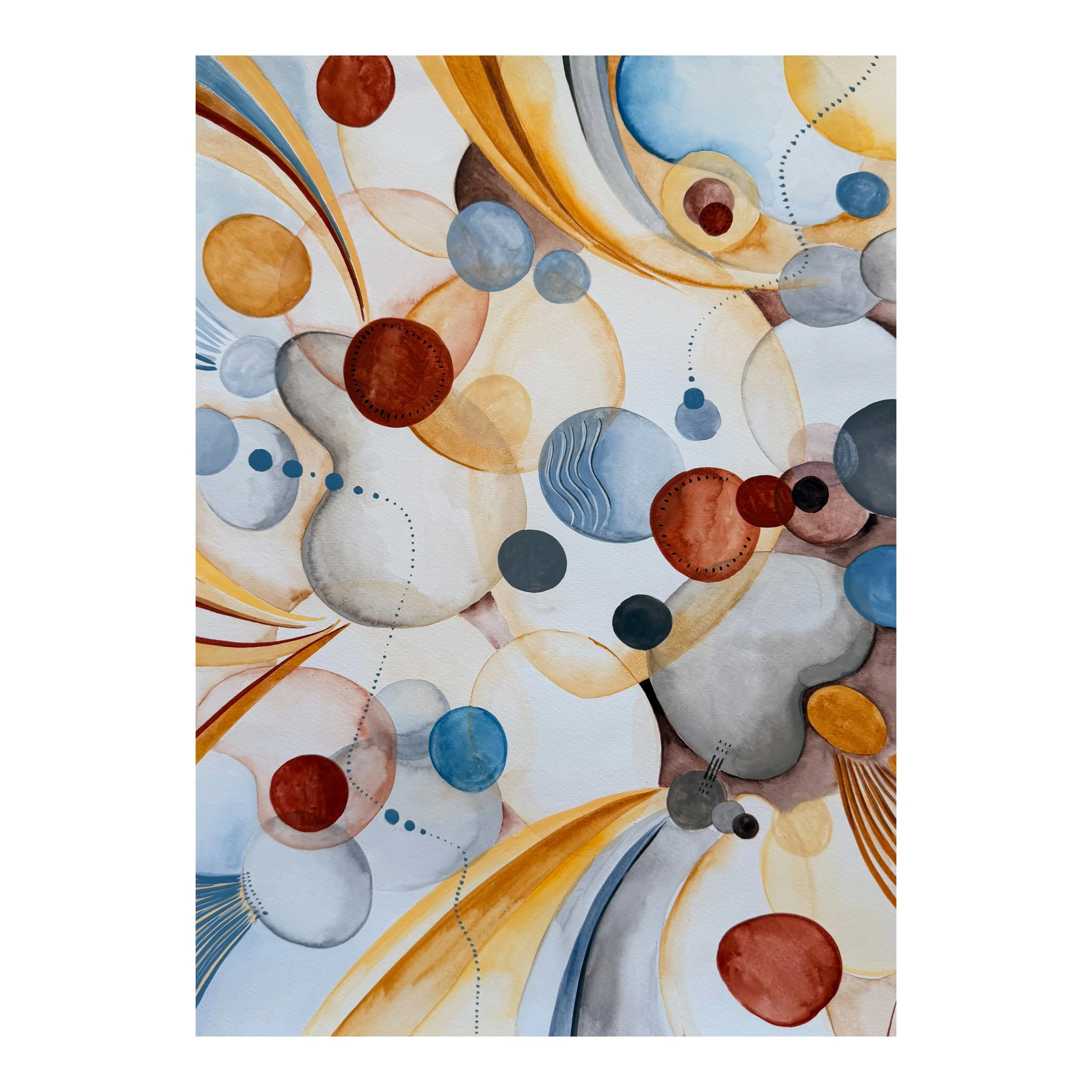 'sun rays', watercolor on paper, 17" x 11"