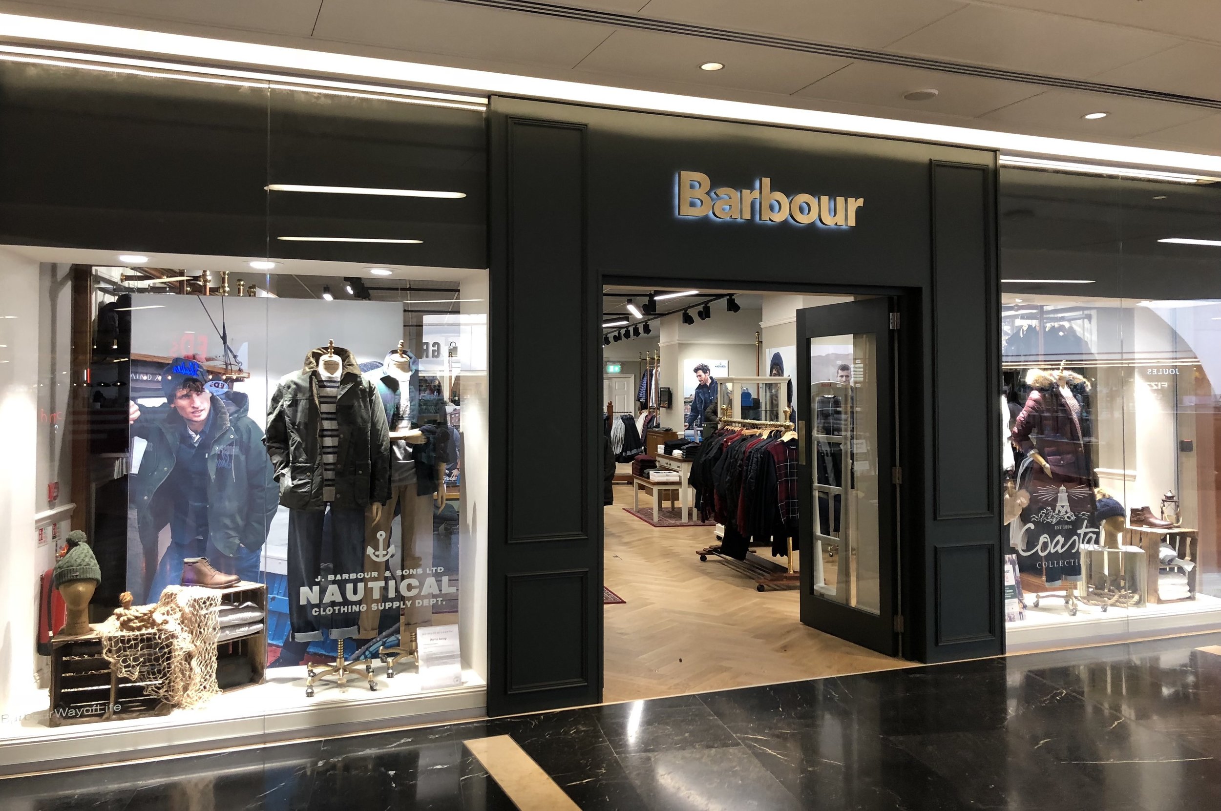dedicated Barbour store 