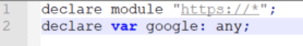 Externals.d.ts with variable Google updated in Cognos
