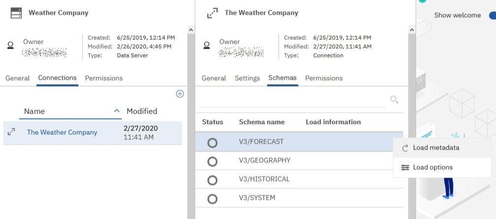 Importing Weather metadata in Cognos