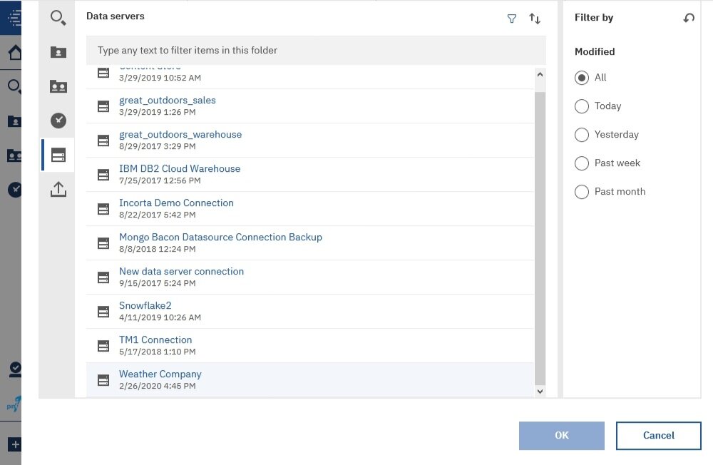 New Data Module Created in Cognos