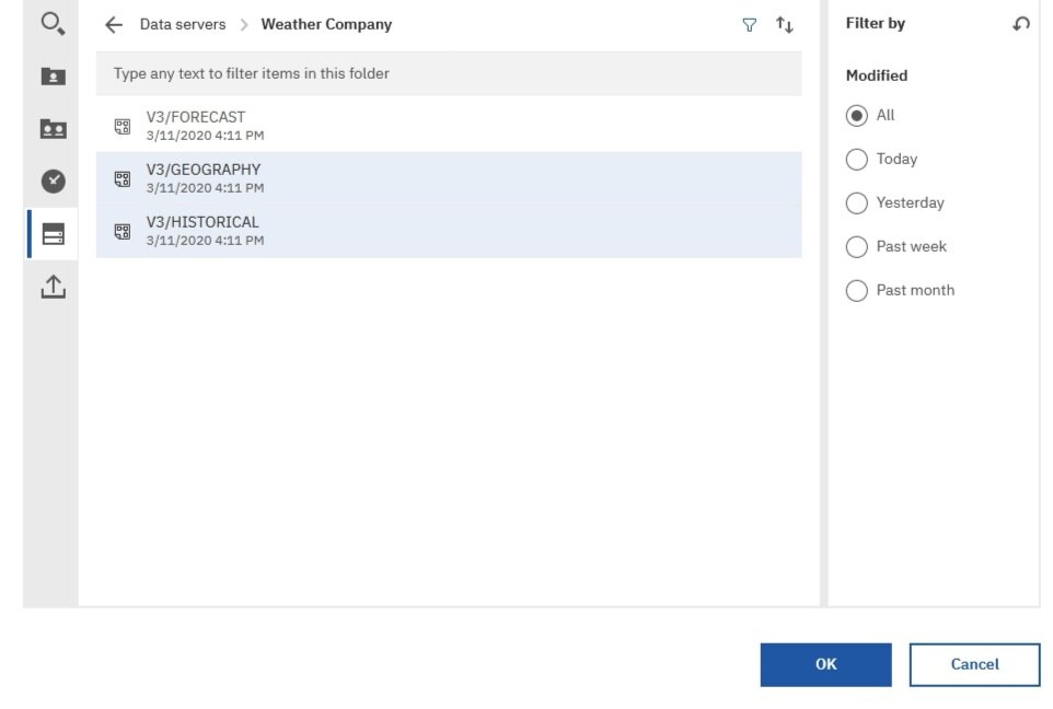Adding Geography and Historical Schemas to Cognos Data Module