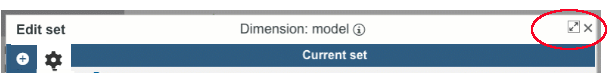 Planning Analytics Version 2.0.52 Maximize the Set Editor