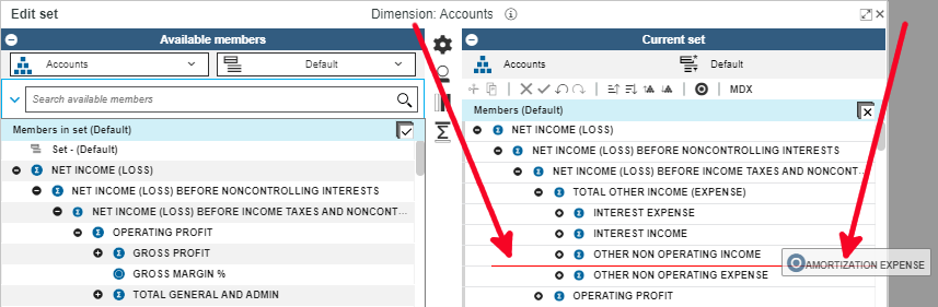 Planning Analytics Version 2.0.52 Drag and Drop Procedure