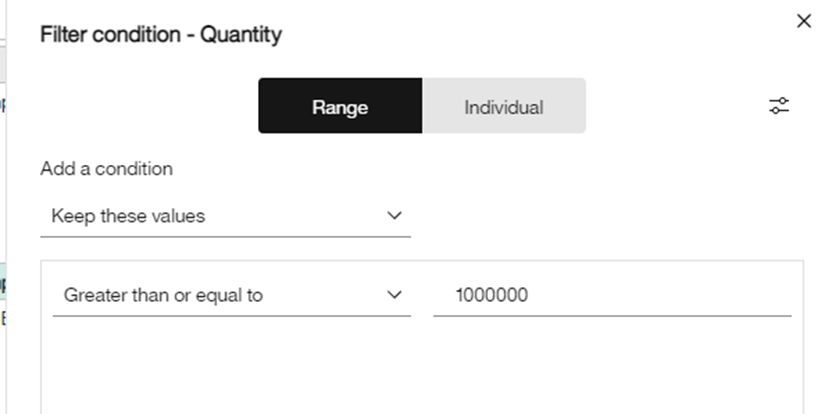 Creating a filter condition in Cognos Analytics Reports