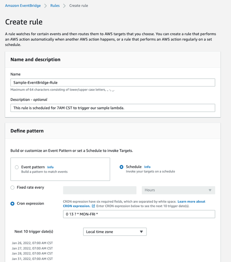 Notified only if Amazon S3 Bucket was not created