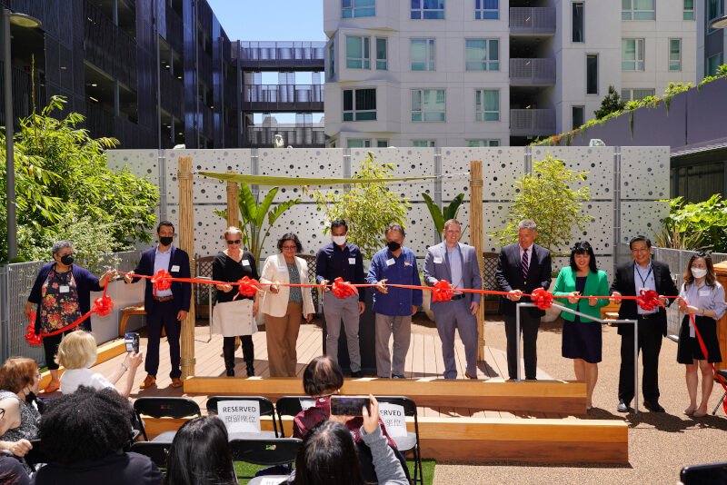  PMsquare Ribbon Cutting Ceremony. Pictured: Kevin Emanuel (2nd from left), Dustin Adkison (7th from left), and Jerry Yang (2nd from right).  