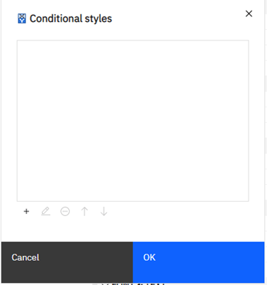Conditional style dialog box