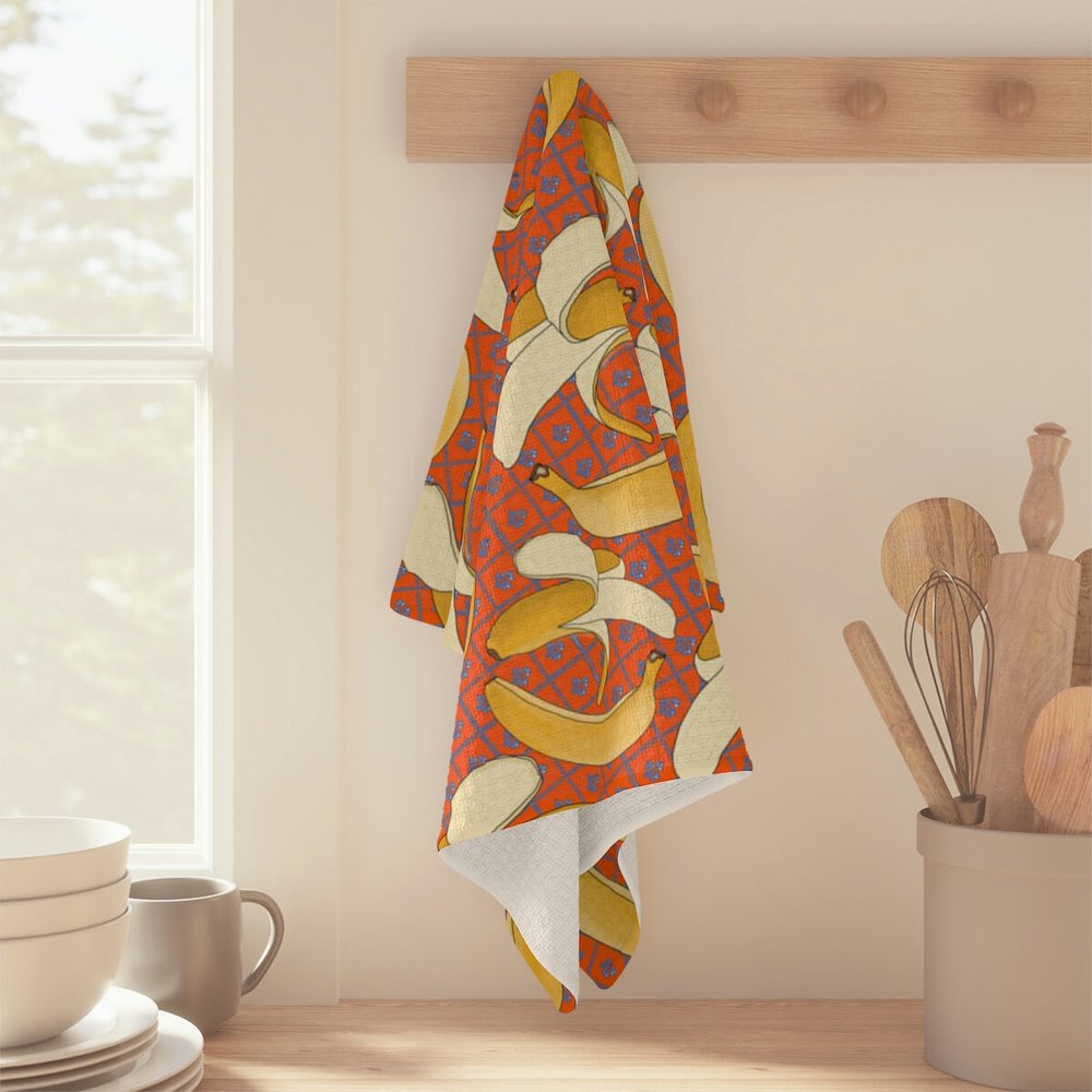 Bananas! Soft Tea Towel — Mara Sprafkin Draws