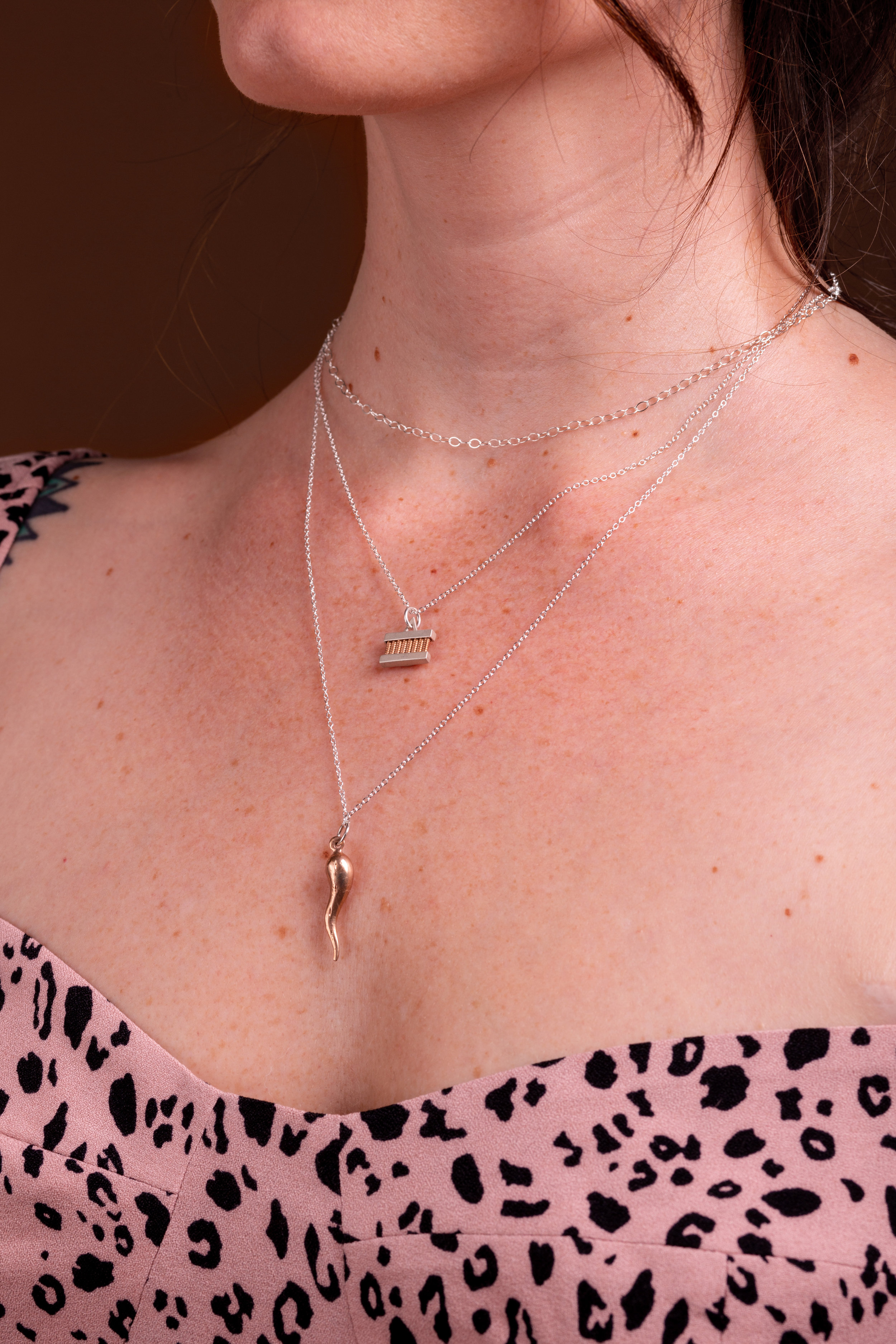 14 inch silver necklace