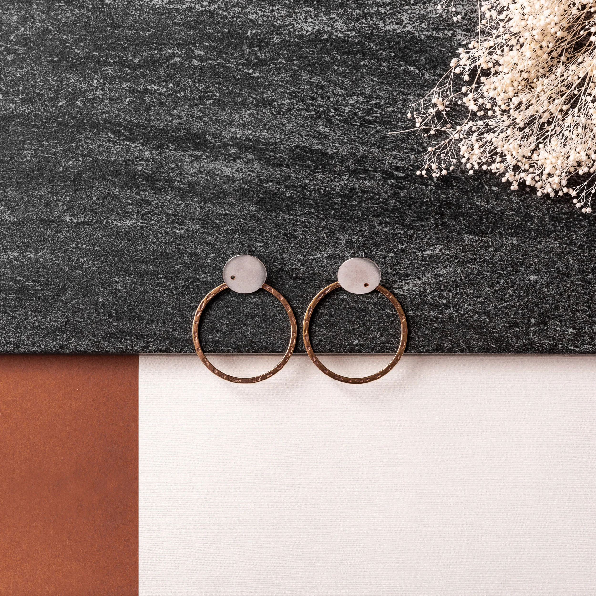 music inspired hoop earrings