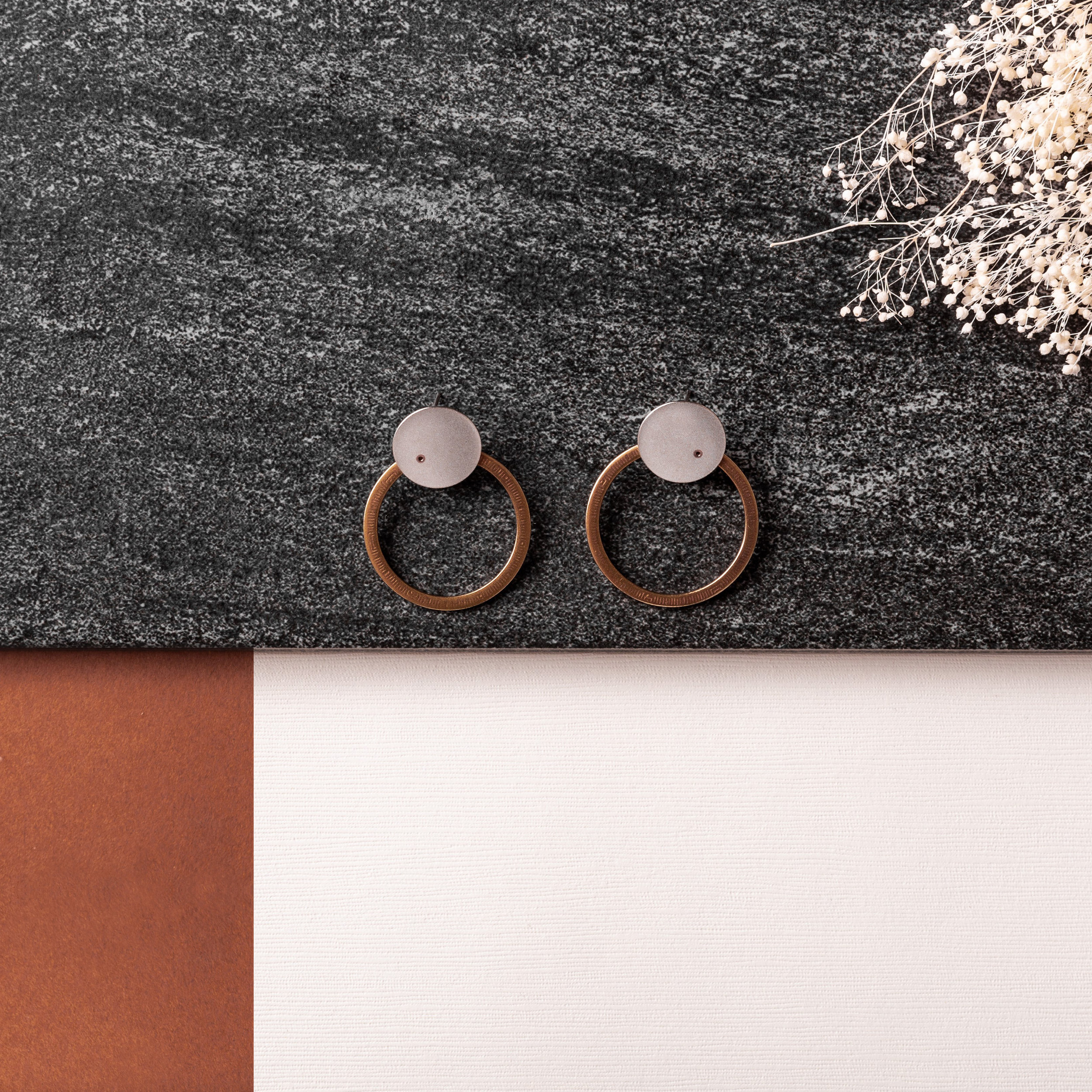 bronze musical earring