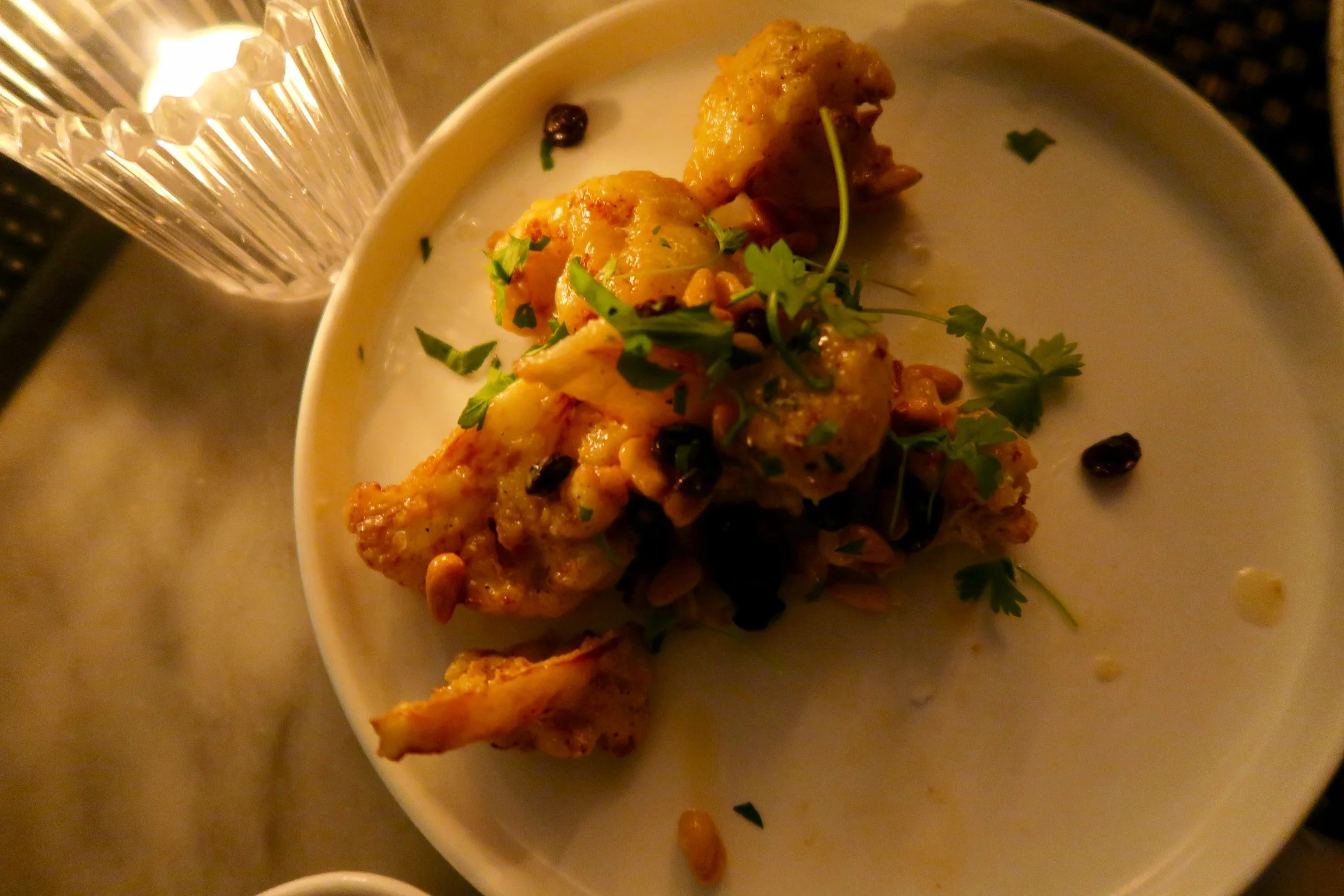 Cauliflower lemon, currants, pine nuts, parsley