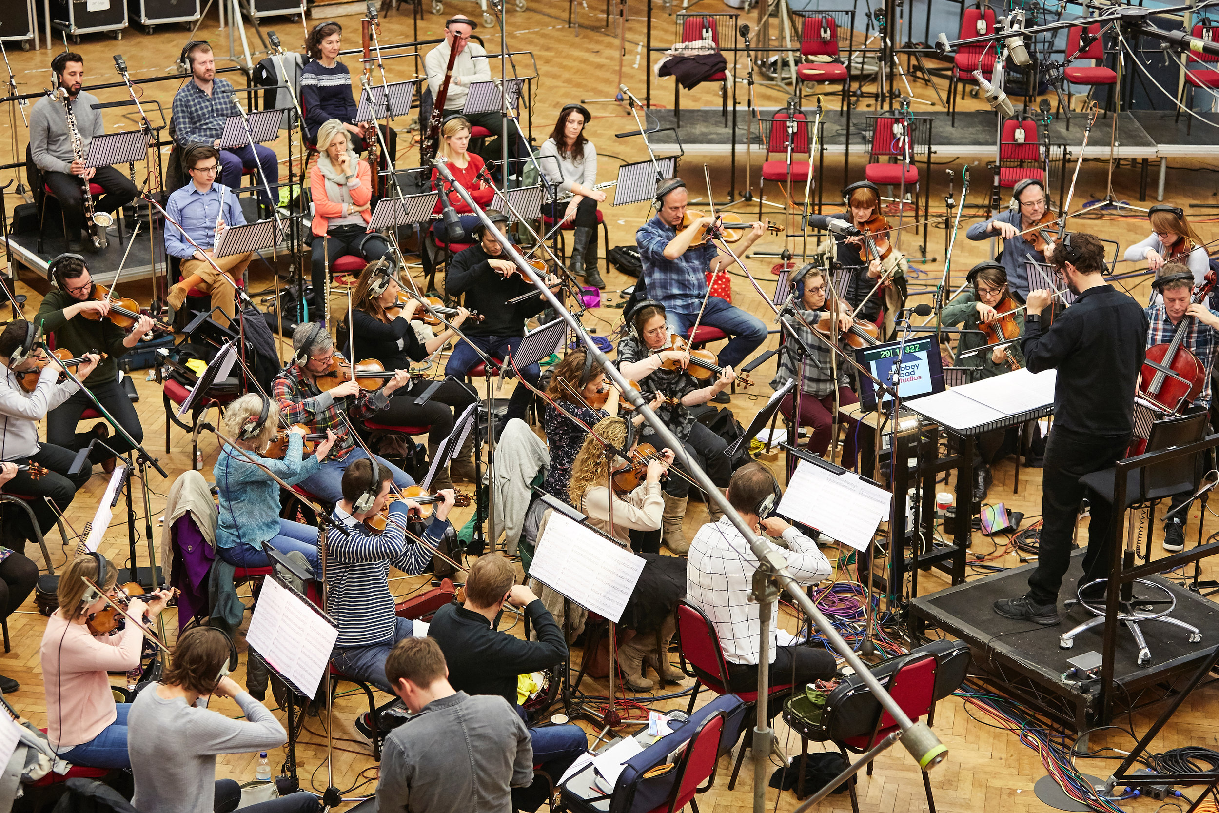 Strings and winds were recorded together in the morning.