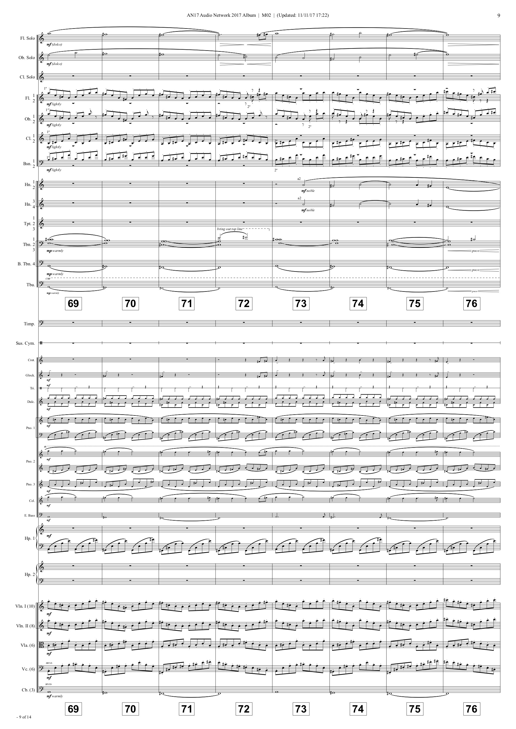 … to eventually build into the “full picture,” colorful and broad sections played by the whole orchestra.