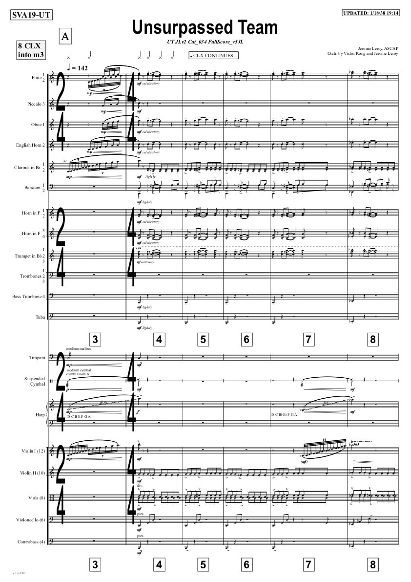 The music was then orchestrated in AVID ’s Sibelius , after which parts for musicians were prepared and sent to the orchestra in Skopje, Macedonia.