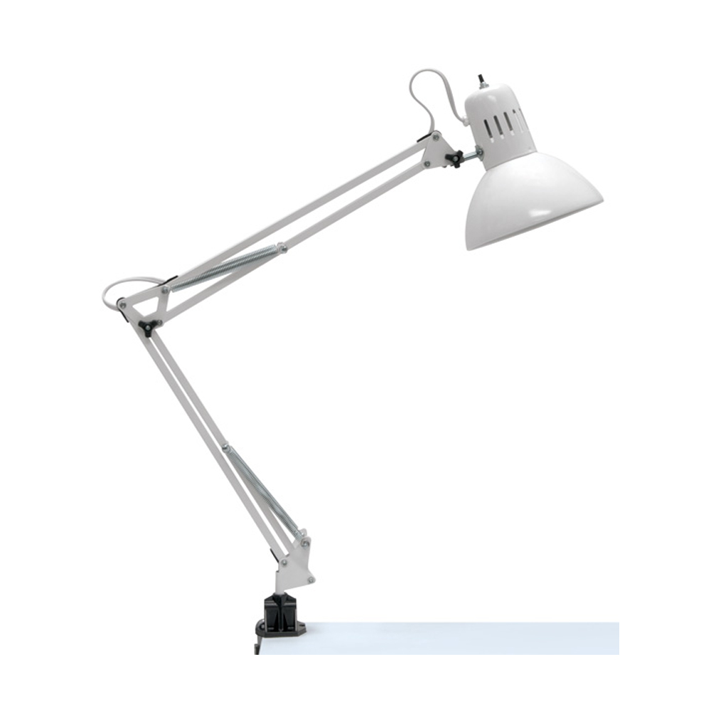 Swing Arm Lamp, White, $59.99, Blick