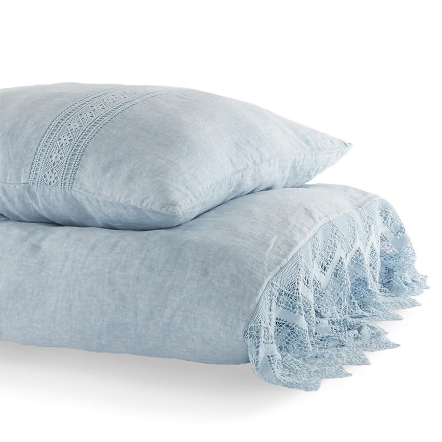 Indigo Cluny Lace Bedding $160