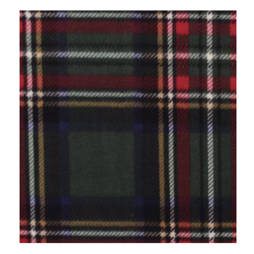 Anti-Pill Plush Fleece Fabric-Green Tartan Plaid, $14.99/yard