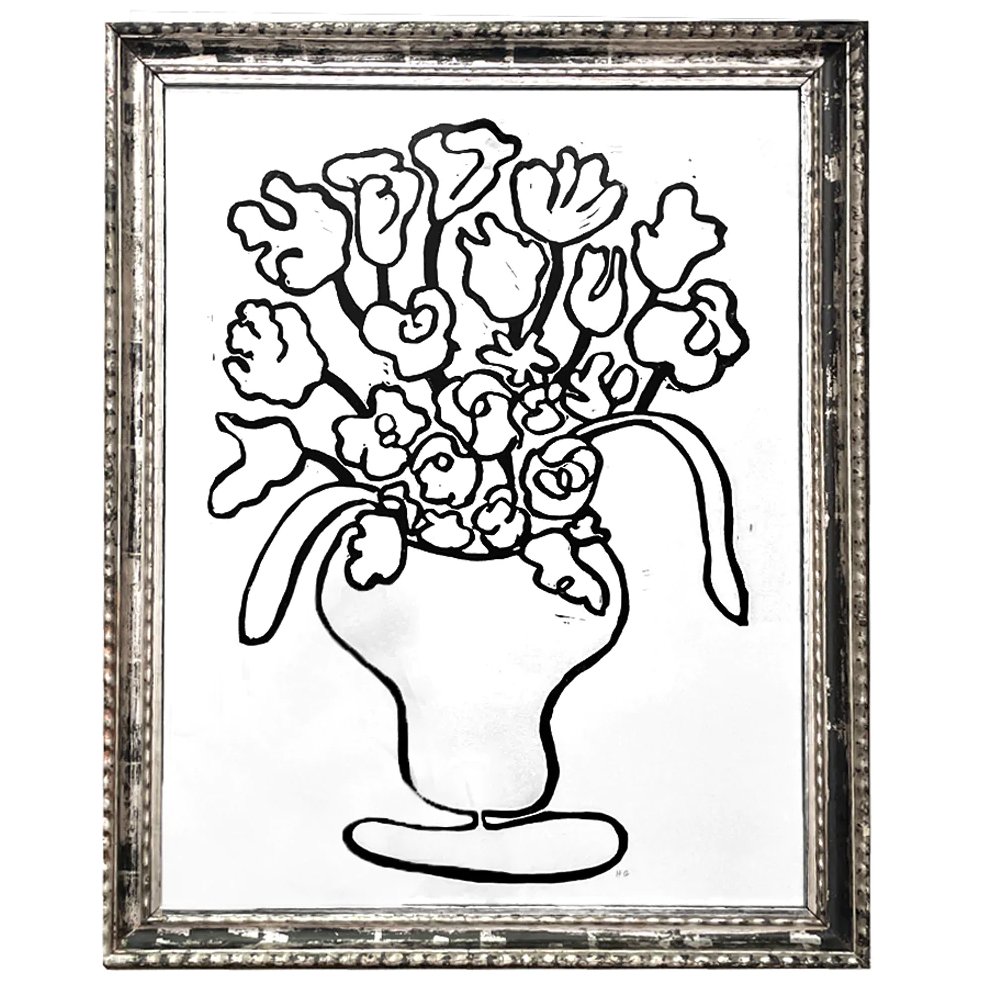 "Floral Vase" in Vintage Frame, $1600