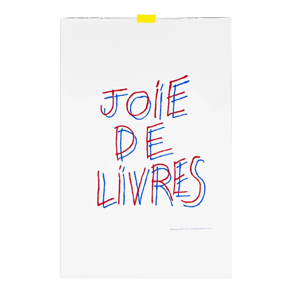 JOIE DE LIVRES PRINT BY MARY MATSON FOR BOOK/SHOP, $55