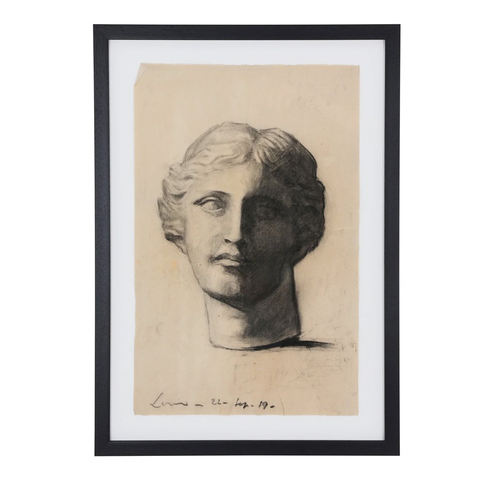 Framed Antique Drawing Female V, $895, Jayson Home