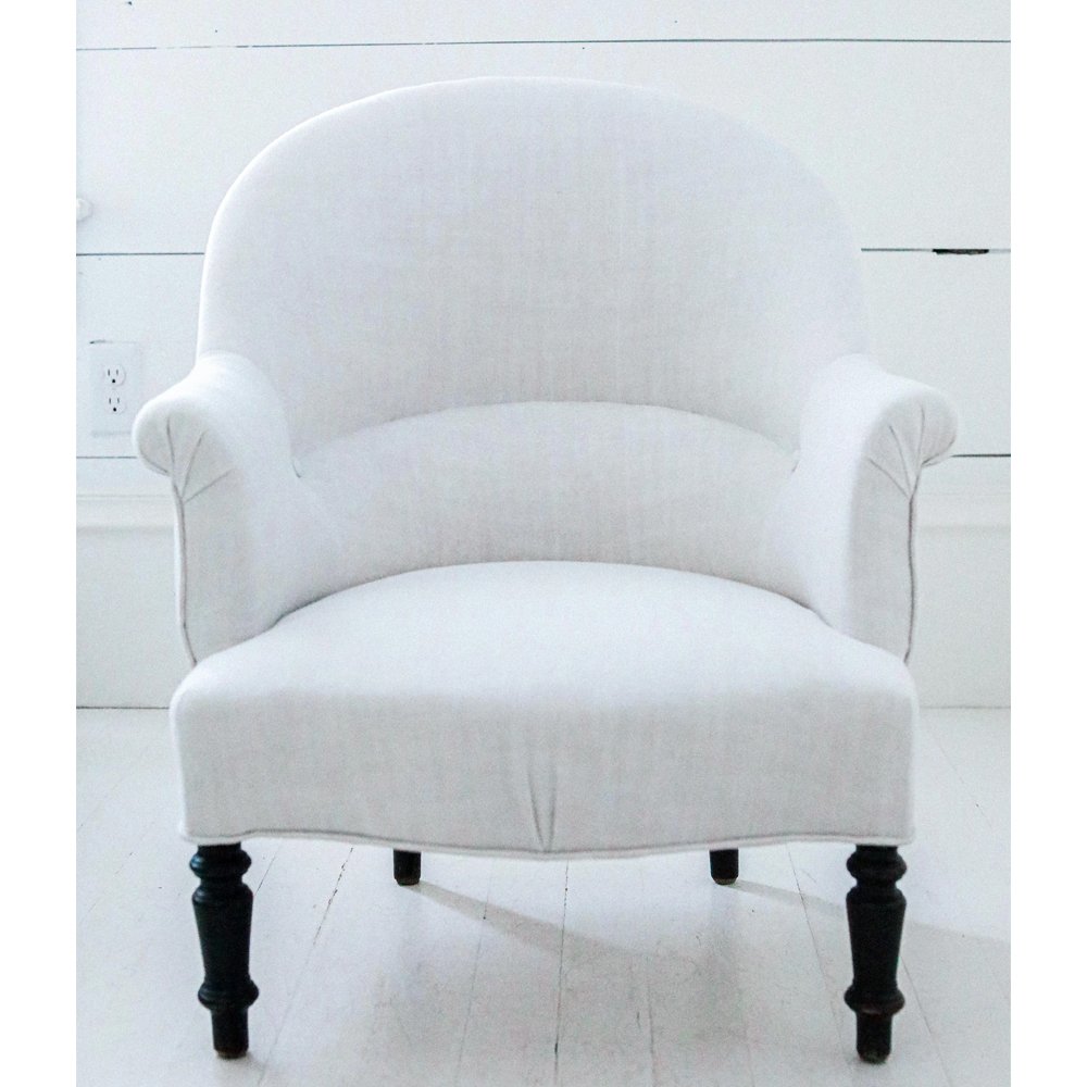 Vintage French Linen Upholstered Chair, $3,695, Dreamy Whites