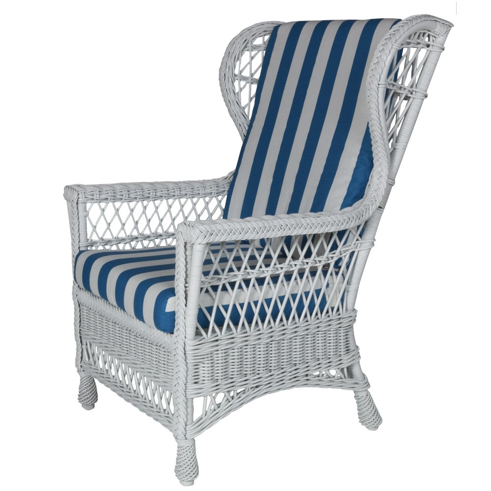 Harbor Front Wicker Wing Chair, $1260, American Country Home Store