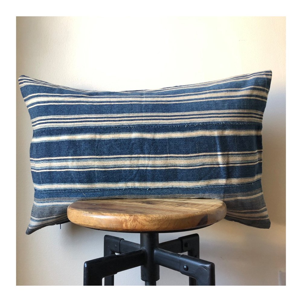 16 x 26 Lumbar African Striped Baoule Mudcloth pillow, $79.65, Etsy