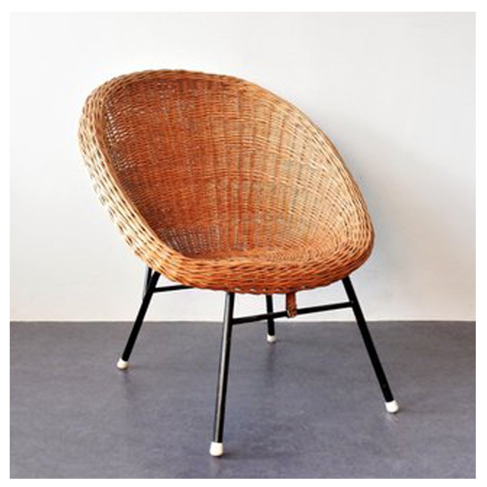 Mid-Century Rattan Lounge Chair in the Style of Dirk van Sliedregt for Rohé Noordwolde, 1960s, $718, Pomona