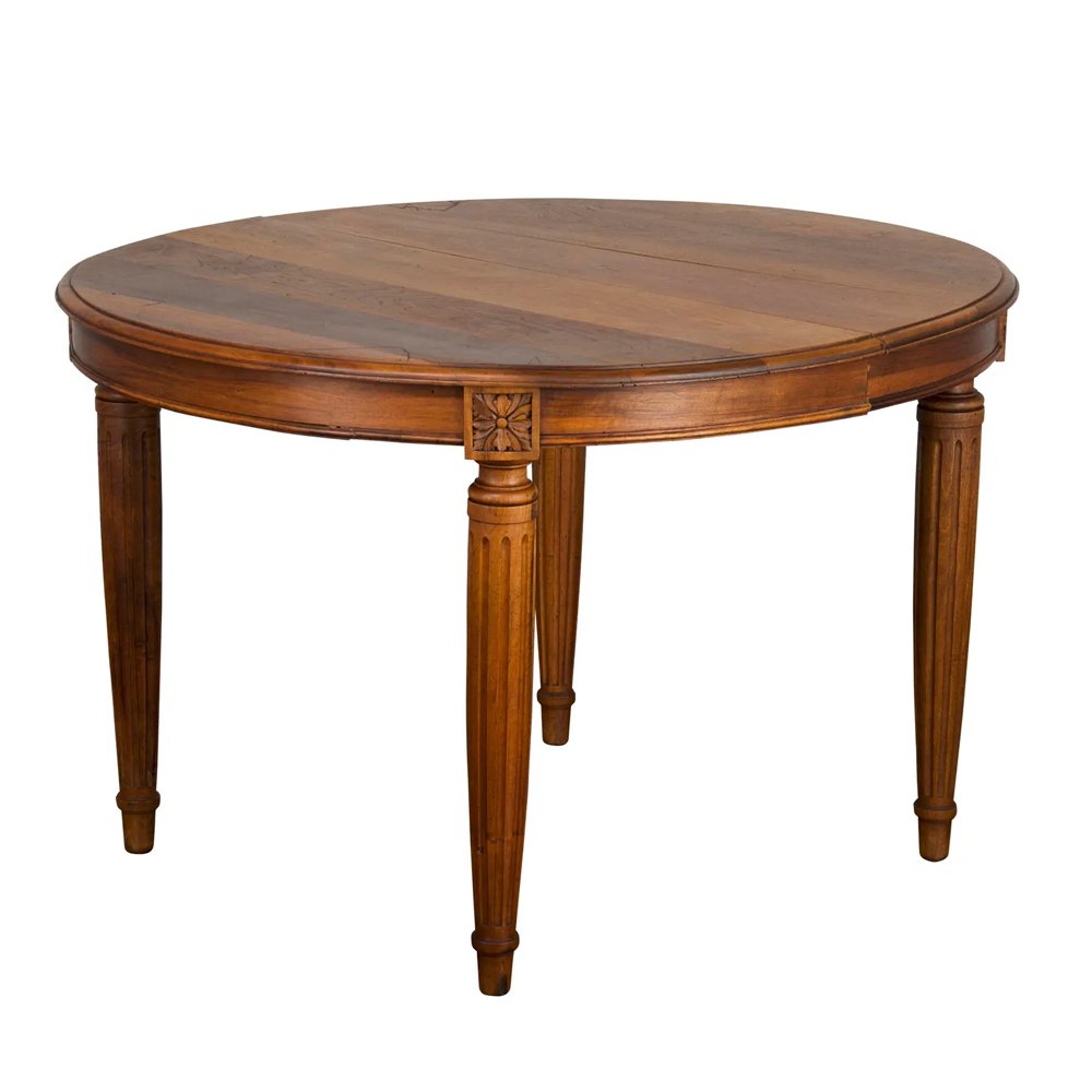 Vintage French Louis Xvi Style Oval Walnut Dining Table, $3000, Chairish 